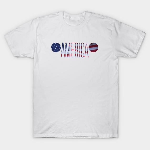 Jeep Wrangler American Flag T-Shirt by mattrlm